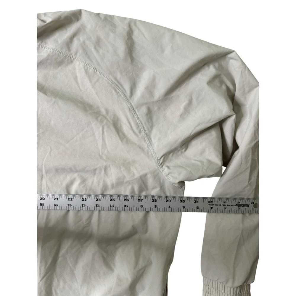 Vintage Nike Jacket Men's Size 2XL Beige Wind Shirt Long Sleeve Windbreaker Y2k